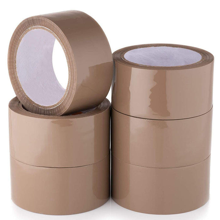 Brown Packaging Tape - (48MM x 66M) - Strong heavy duty tape Sealing Tape for Parcel Boxes