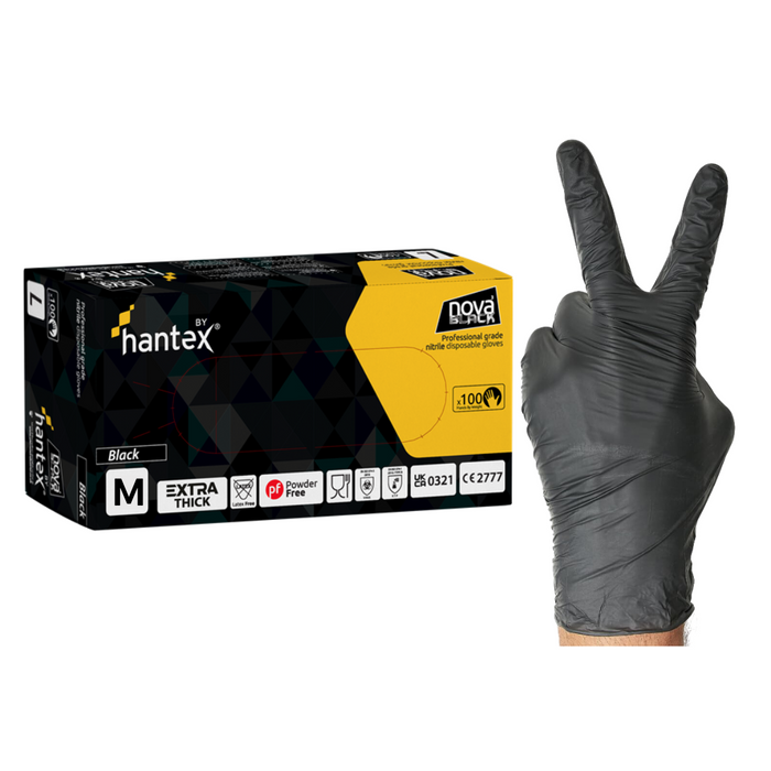 Nitrile Disposable Gloves Hantex® NOVA Textured Powder Free Box of 100